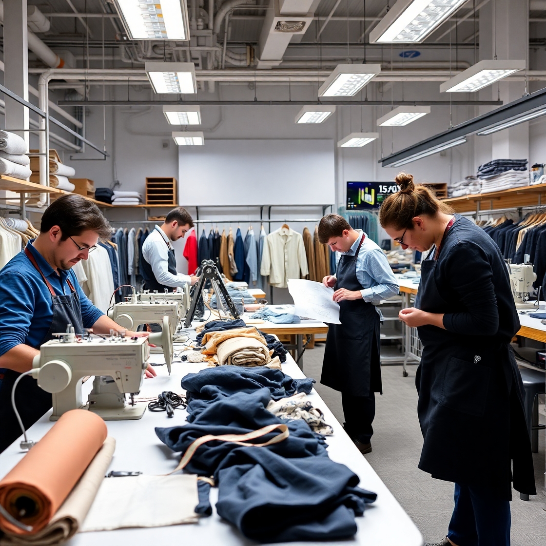 Flux_Schnell_A_modern_custom_clothing_manufacturing_setup_with_0